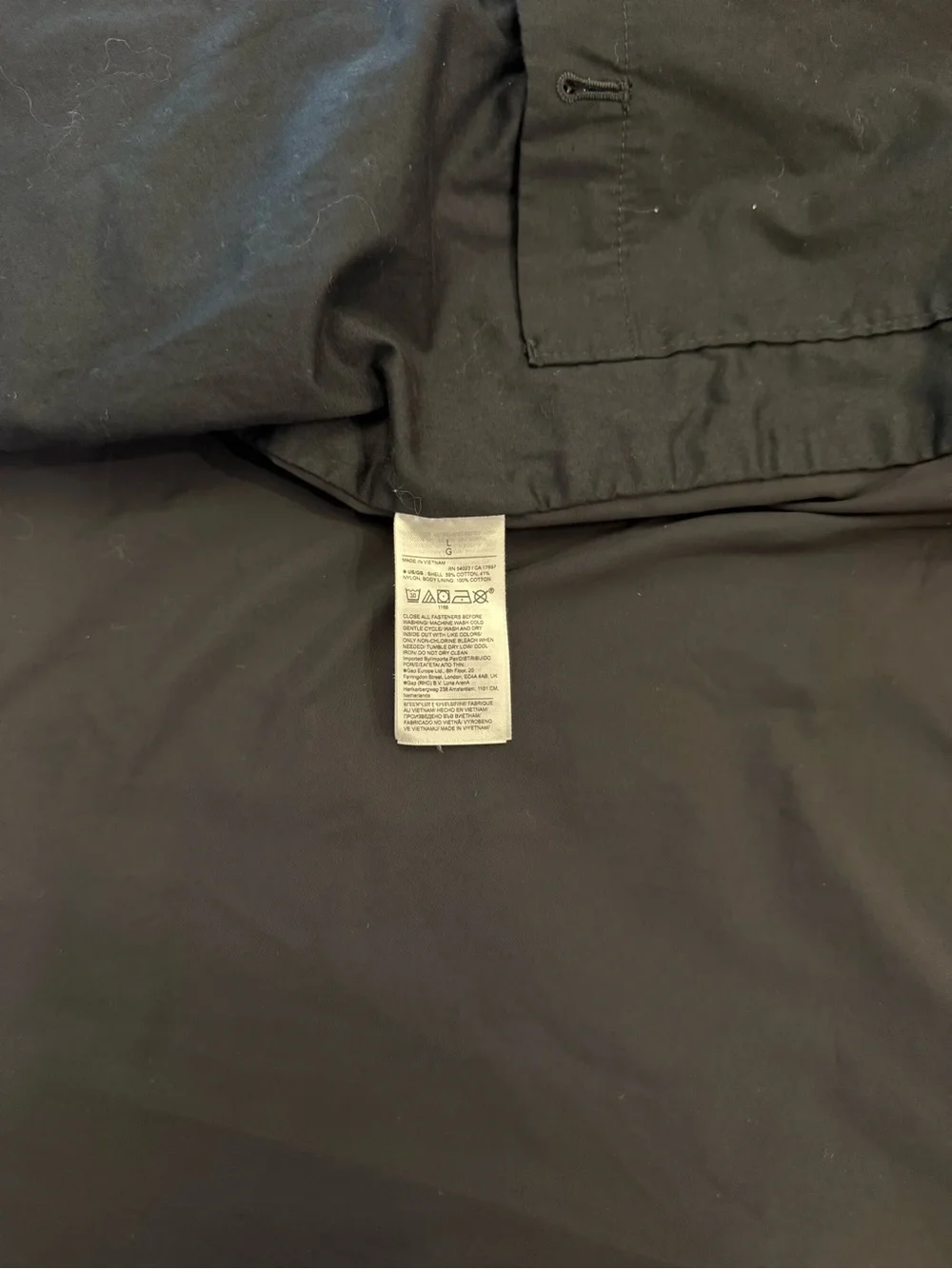 Banana Republic Black Covered Button Down Long Sleeve Men Size: L Shirt Jacket